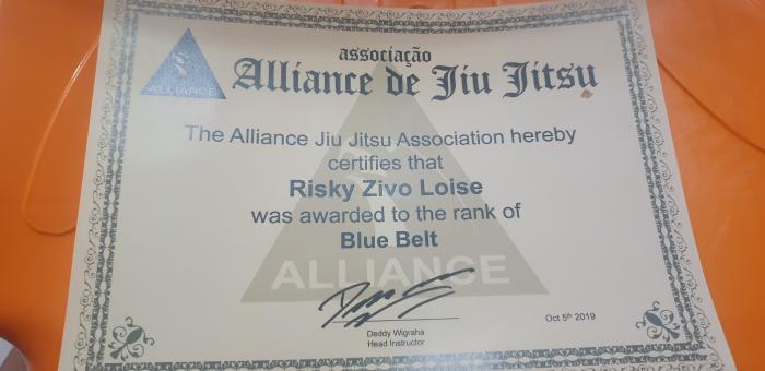 Blue belt · October 5, 2019 · Promoted by Deddy Wigraha