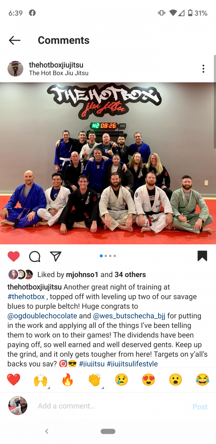 Purple belt · June 9, 2021 · Promoted by Rob Richardson