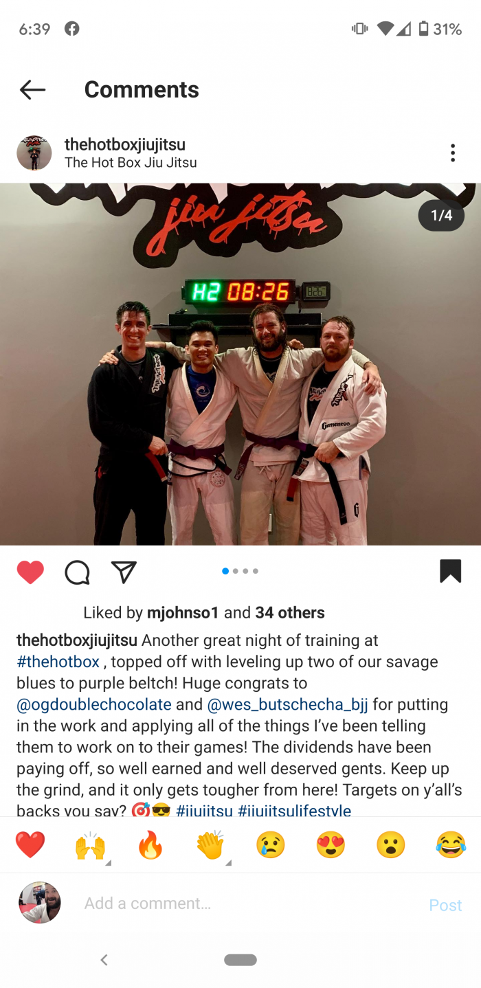 Purple belt · June 9, 2021 · Promoted by Rob Richardson