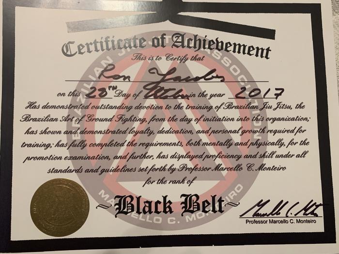 Black belt · October 28, 2017 · Promoted by Marcello Monteiro