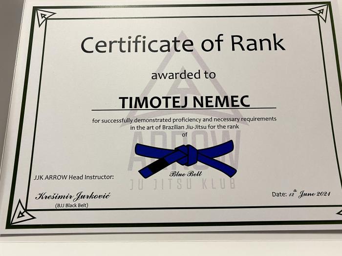 Blue belt · June 12, 2021 · Promoted by Krešimir Jurković