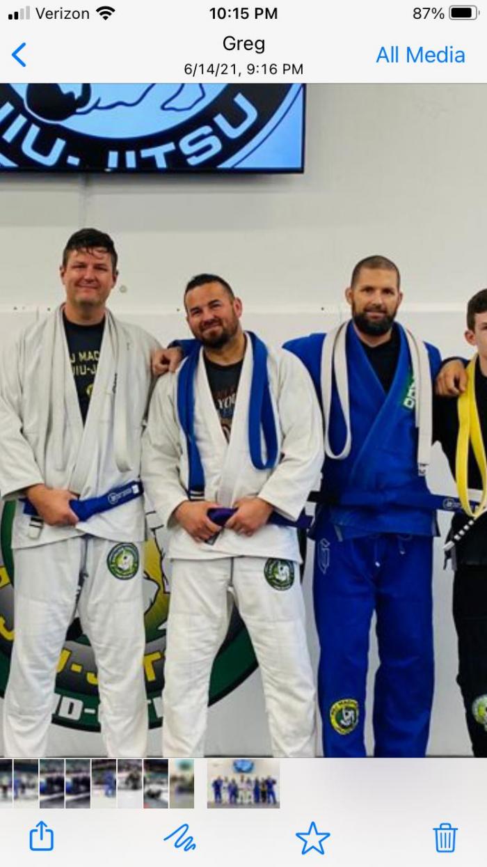 Blue belt · June 14, 2021 · Promoted by Greg Hamilton