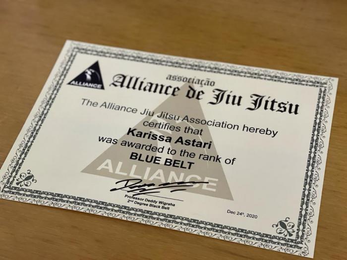Blue belt · November 24, 2020 · Promoted by Deddy Wigraha