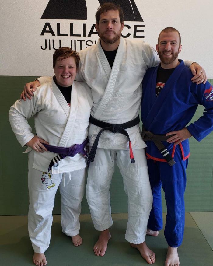Attending the Alliance Boise grand opening seminar with Roger Gracie