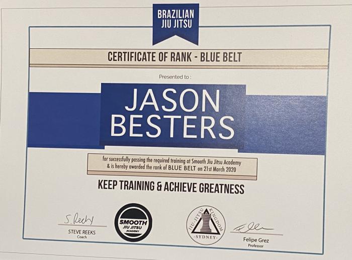 Blue belt · March 21, 2020 · Promoted by Felipe Grez