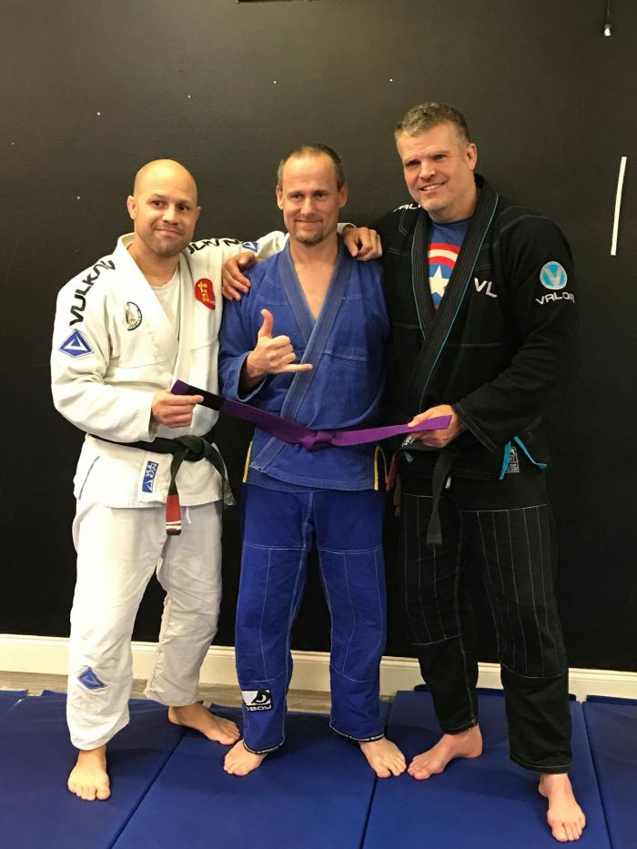Purple belt · March 20, 2017 · Promoted by Tim Thurman, Valor BJJ Black Belt under Danny Ruiz (Capitao BJJ)