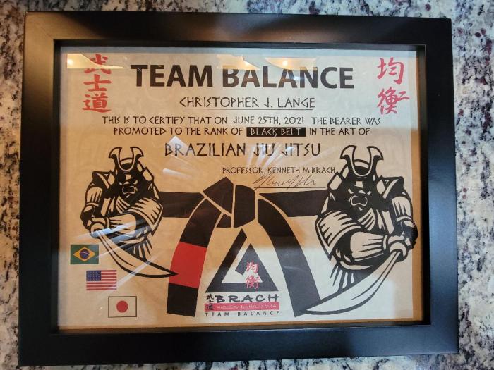 Black belt · June 25, 2021 · Promoted by Kenneth Brach