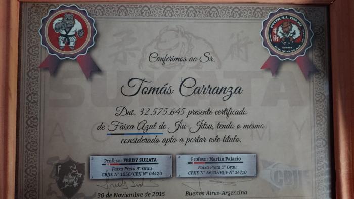 Blue belt · November 30, 2015 · Promoted by Palacio Martin
