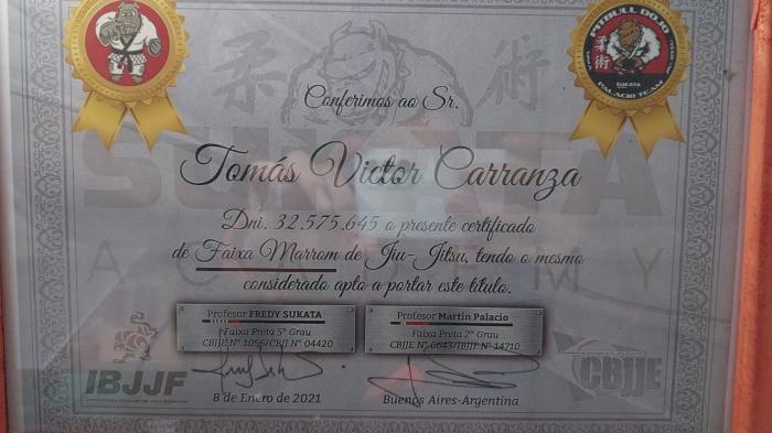 Brown belt · January 8, 2021 · Promoted by Palacio Martin