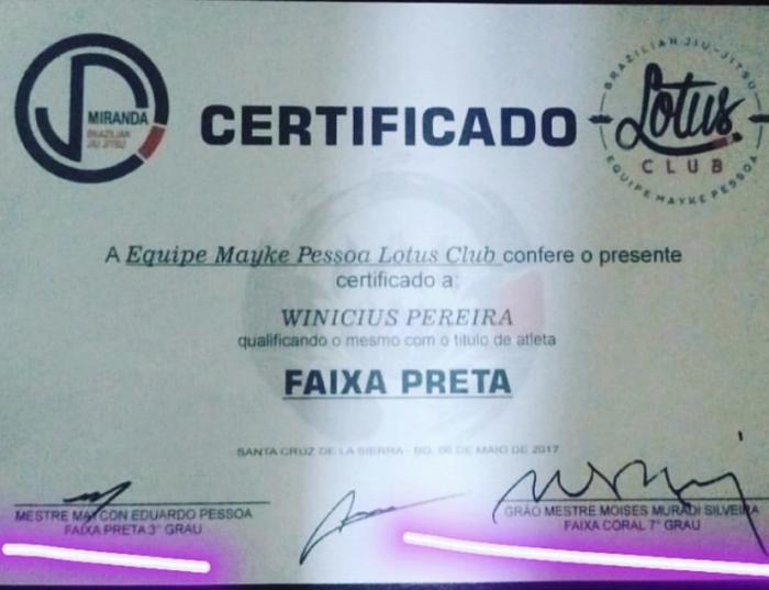 Black belt · May 6, 2017 · Promoted by João Paulo Miranda Machado
