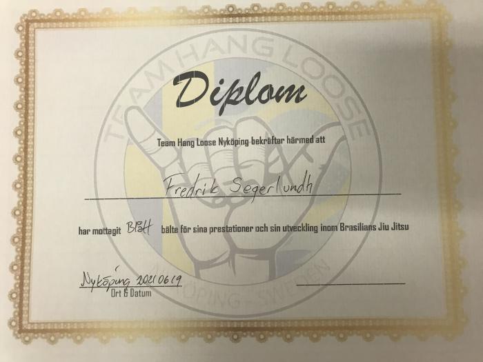 Blue belt · June 19, 2021 · Promoted by Carlos Osorio