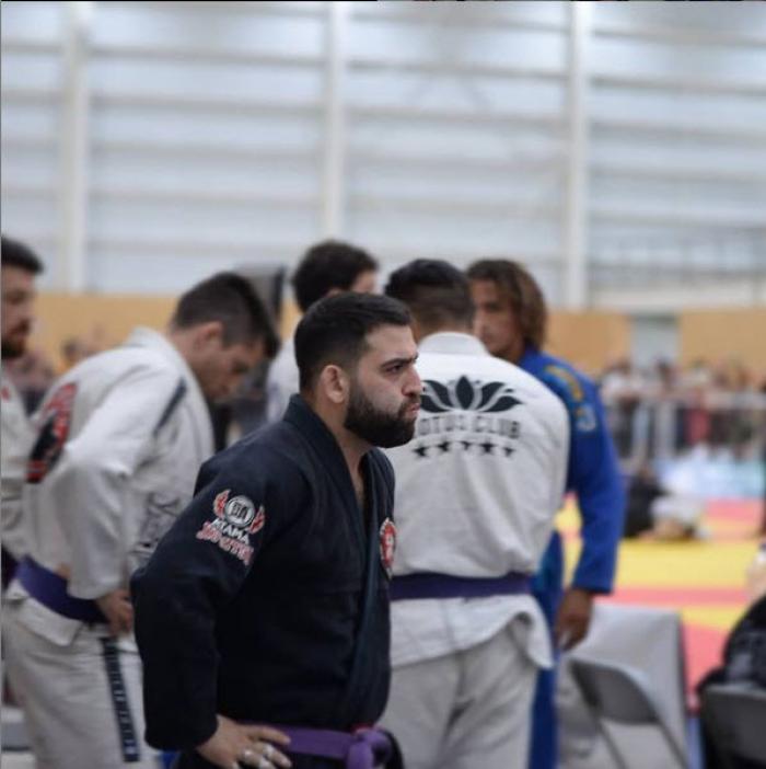 Momentos antes de Competir