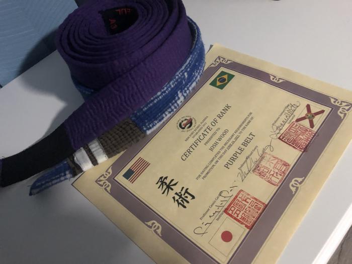 Purple belt · May 18, 2021 · Promoted by Butch