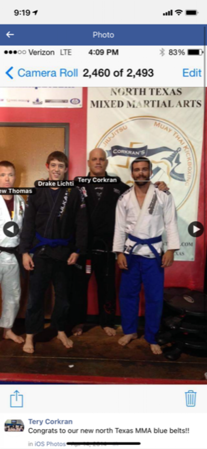 Blue belt · April 14, 2014 · Promoted by Tery Corkran