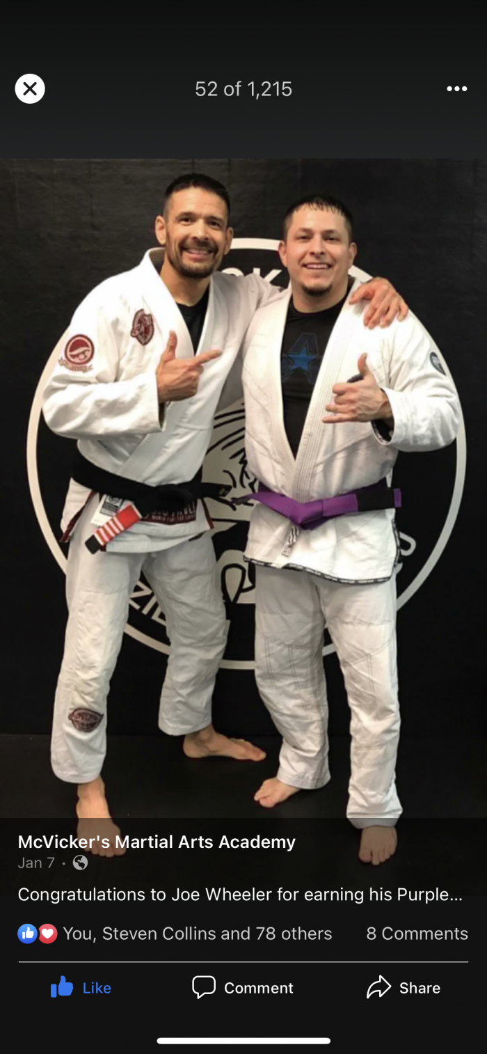 Purple belt · January 1, 2021 · Promoted by Jack McVicker