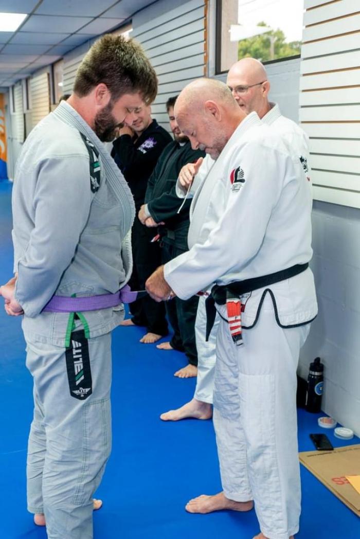Purple belt · June 26, 2021 · Promoted by Michael Geery