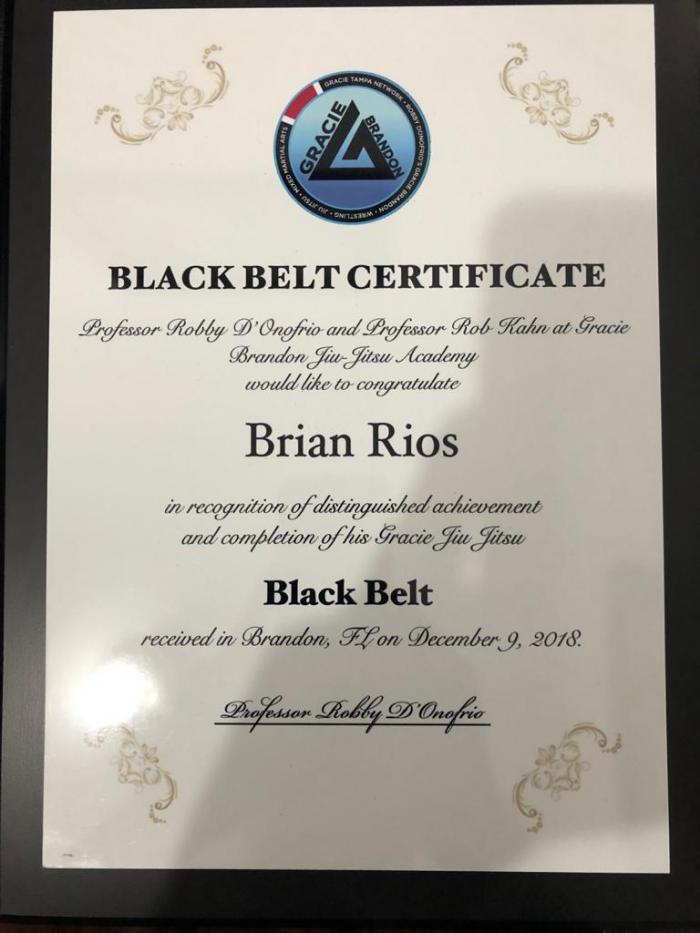 Black belt · December 9, 2018 · Promoted by Robby Donofrio