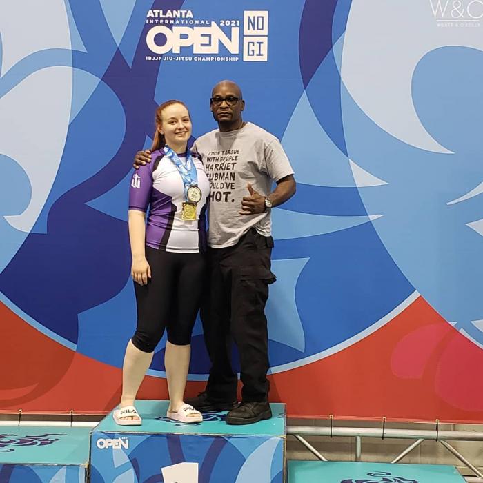 My Professor and I after podium IBJJF Atlanta 06/2021