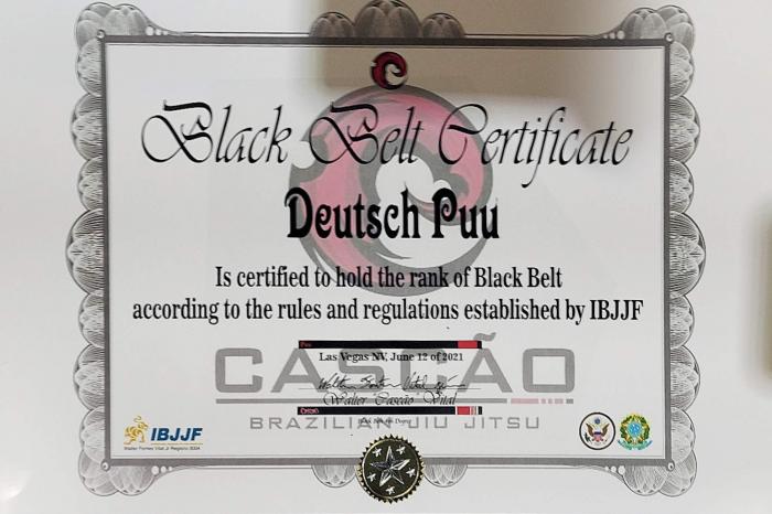 Black belt · June 12, 2021 · Promoted by Water Vital