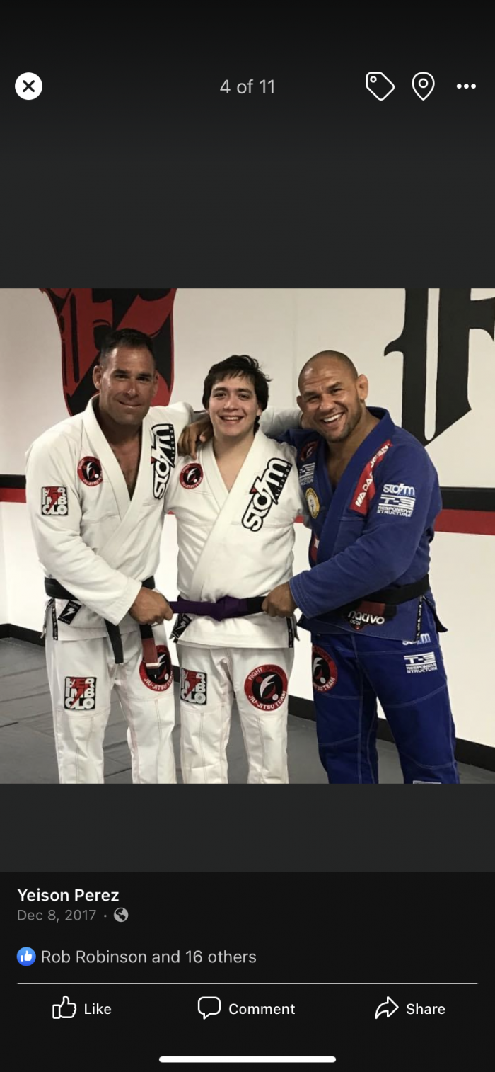 Purple belt · December 8, 2017 · Promoted by Justin Brunet