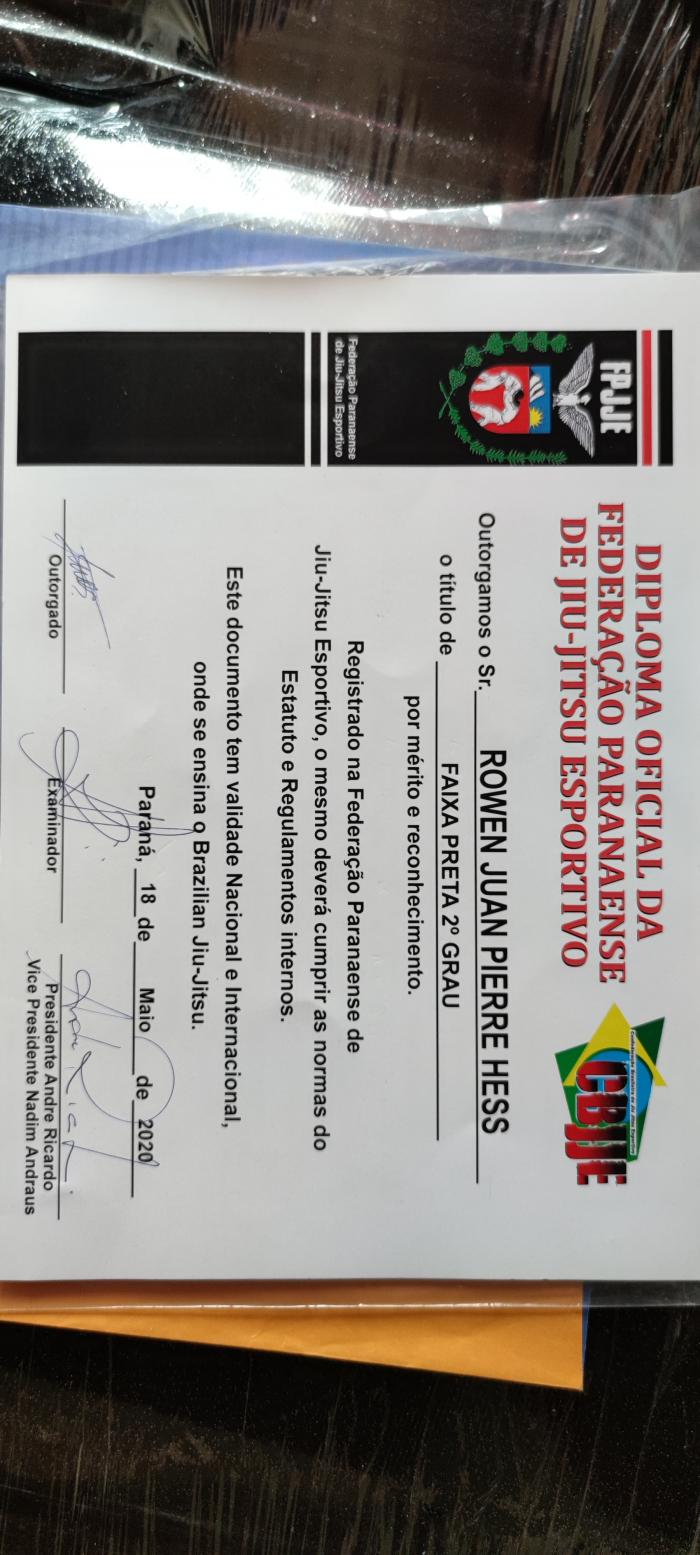 Black belt 2nd degree · January 18, 2020 · Promoted by André Ricardo Gadelha de Queiroz