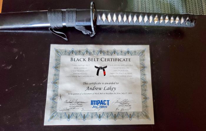 Black belt · July 17, 2021 · Promoted by Michael Chapman