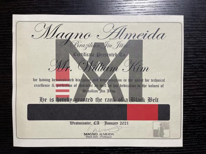 Black belt · January 12, 2021 · Promoted by Magno Almeida