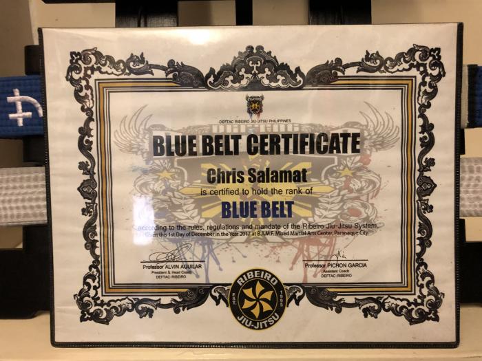 Blue belt · July 3, 2017 · Promoted by Pichon Garcia