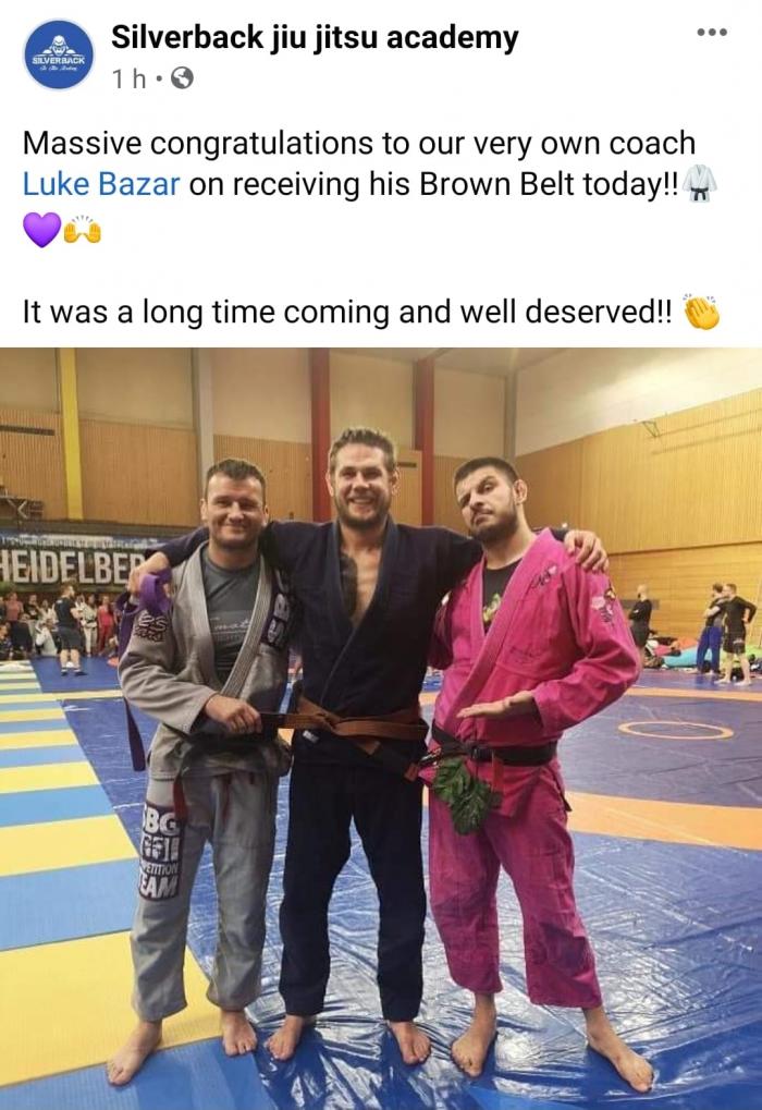 Brown belt · July 31, 2021 · Promoted by Mario Silverback