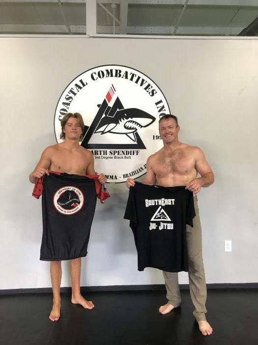Me and my son Carson after class