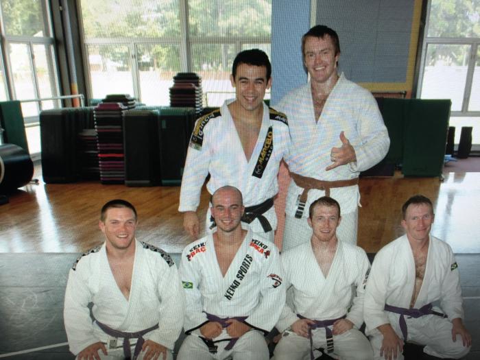 Me Marcelo and my first group of Purple and Brown belt students