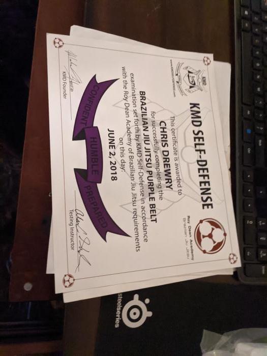 Purple Belt Cert