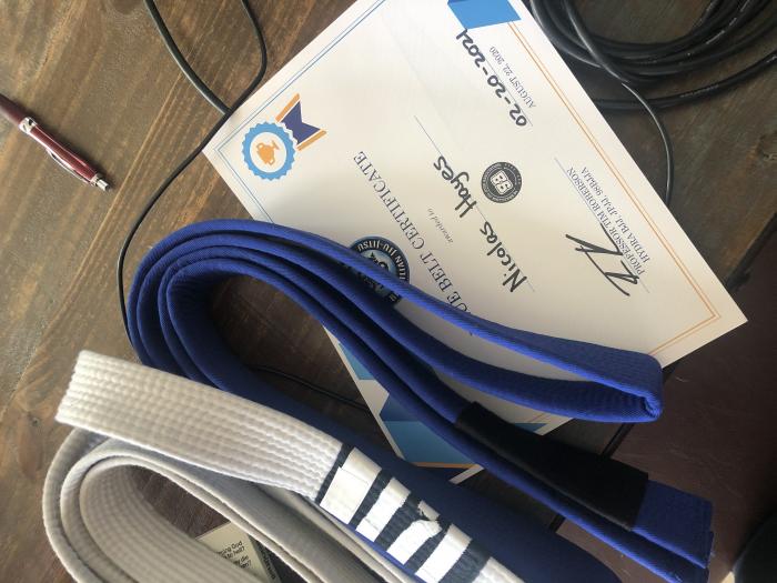 Blue belt · February 20, 2021 · Promoted by Tim Roberson