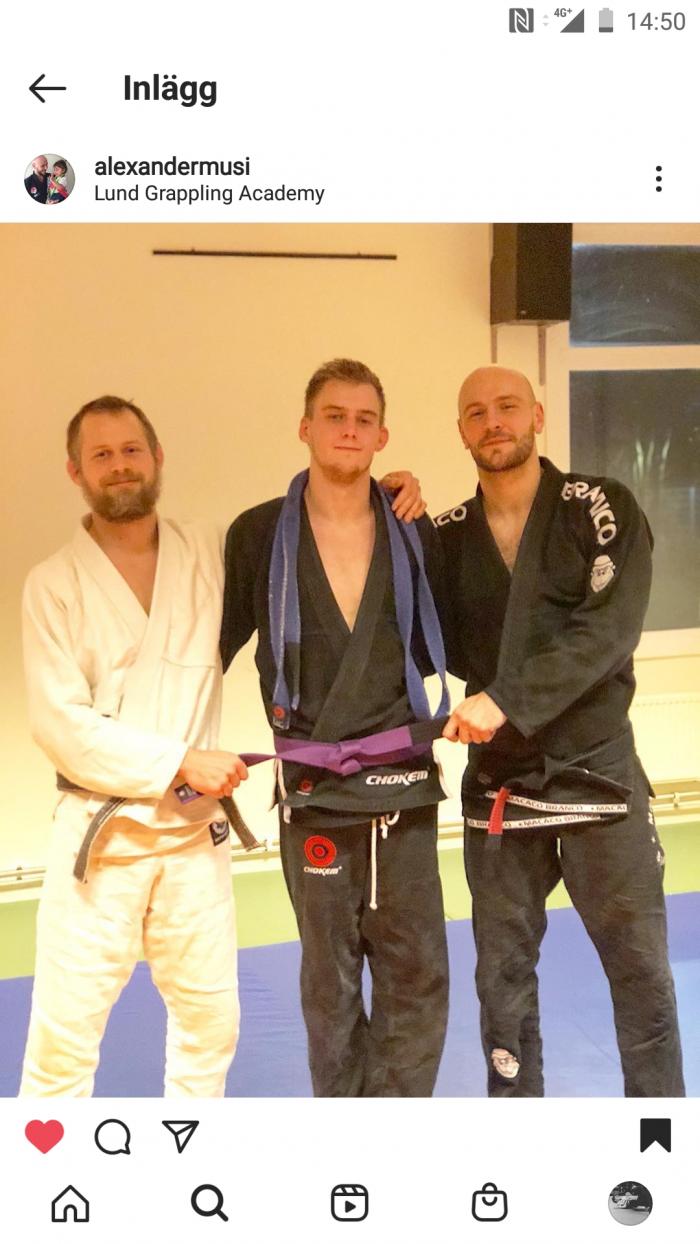 Purple belt · January 29, 2018 · Promoted by Alexander Musi Wennergren
