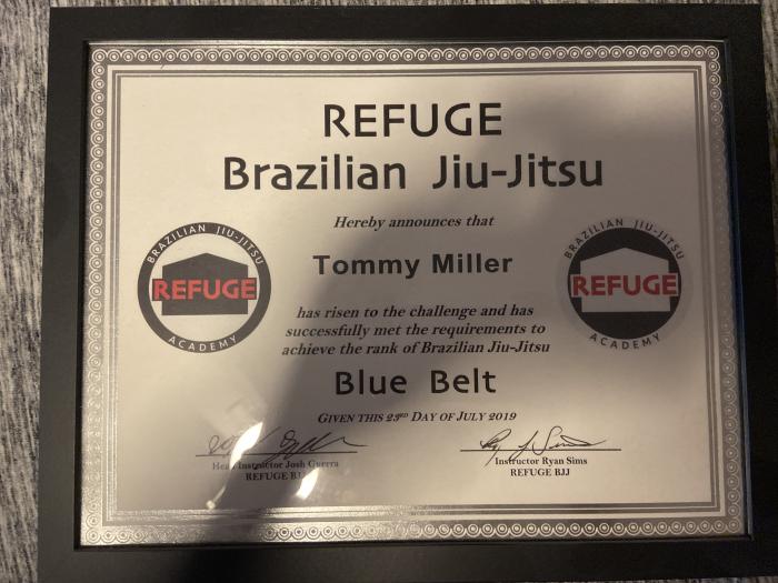 Blue belt · July 23, 2019 · Promoted by Josh Guerra