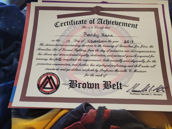 Brown belt · November 17, 2017 · Promoted by Eduardo Torres