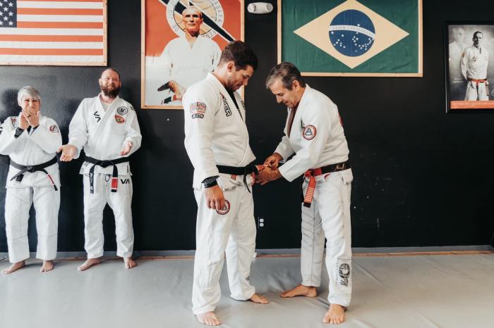 Mike Braswell (my instructor) promoted to 2nd degree by Pedro Sauer