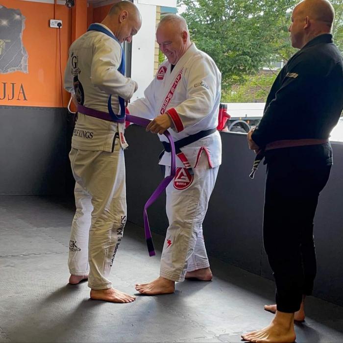 Receiving my purple belt, 22/08/21