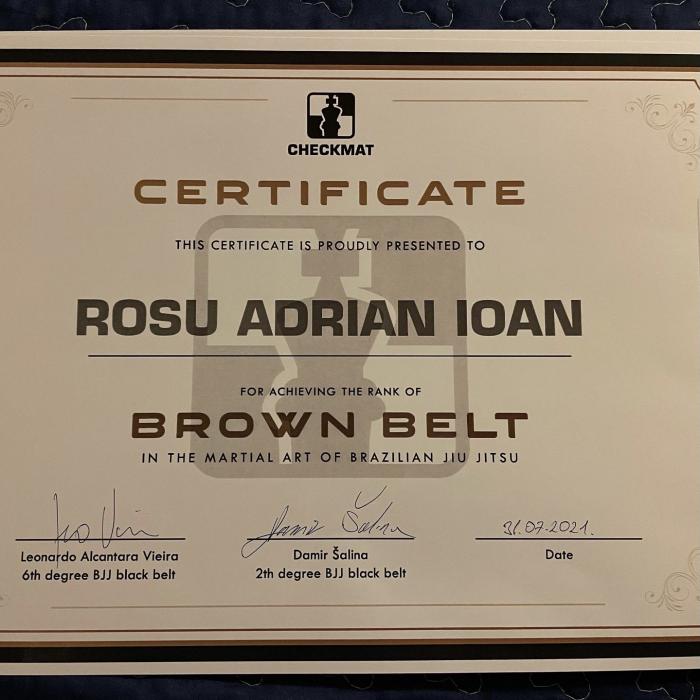Brown belt · July 31, 2021 · Promoted by Leo Vieira