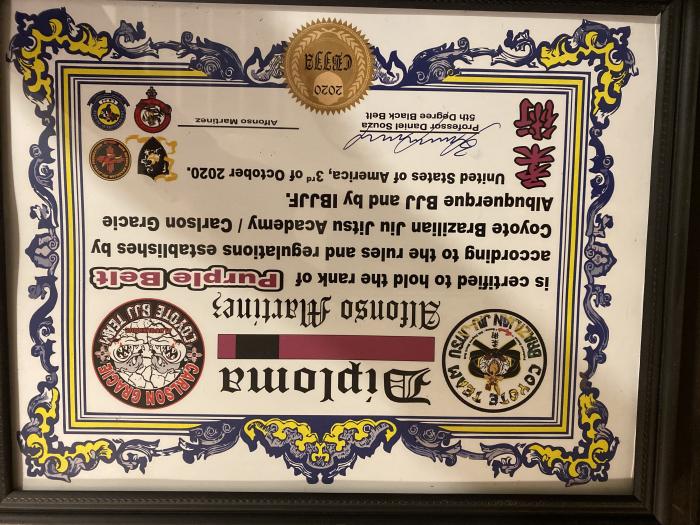 Purple belt · October 3, 2020 · Promoted by Daniel Souza