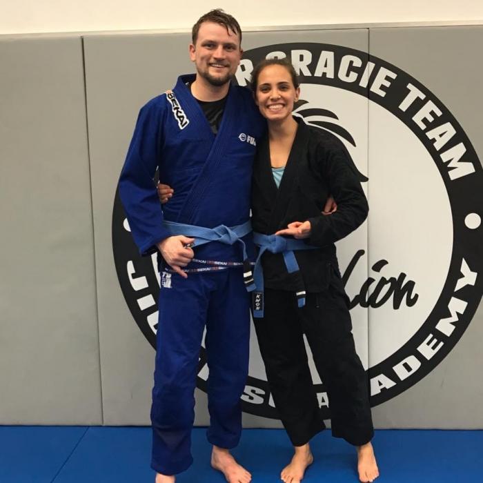 The Wife and I after a great roll