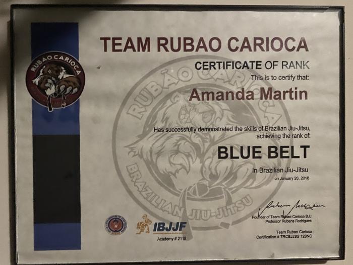 Blue belt · January 26, 2018 · Promoted by John Schell