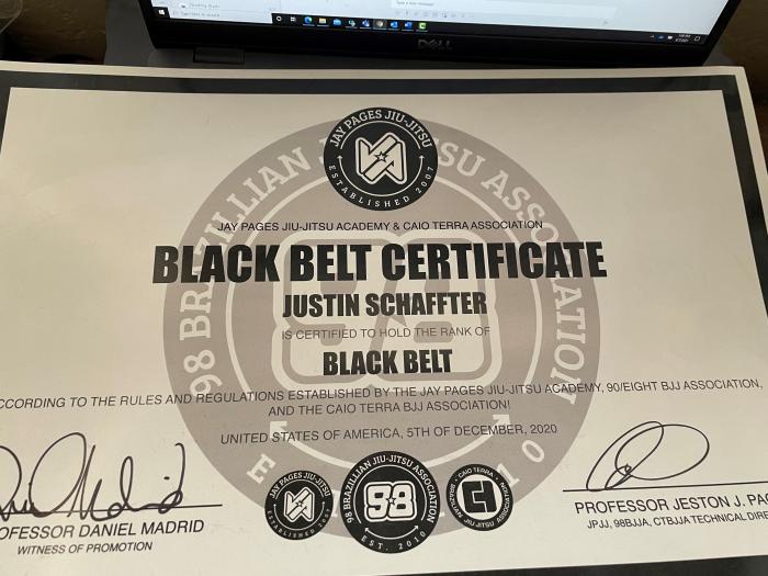 Black belt · December 5, 2020 · Promoted by Jay Pages