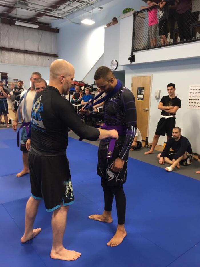 Purple belt · January 25, 2018 · Promoted by Jay Bell