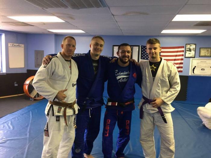 Training with Professor Tom while a Brown Belt