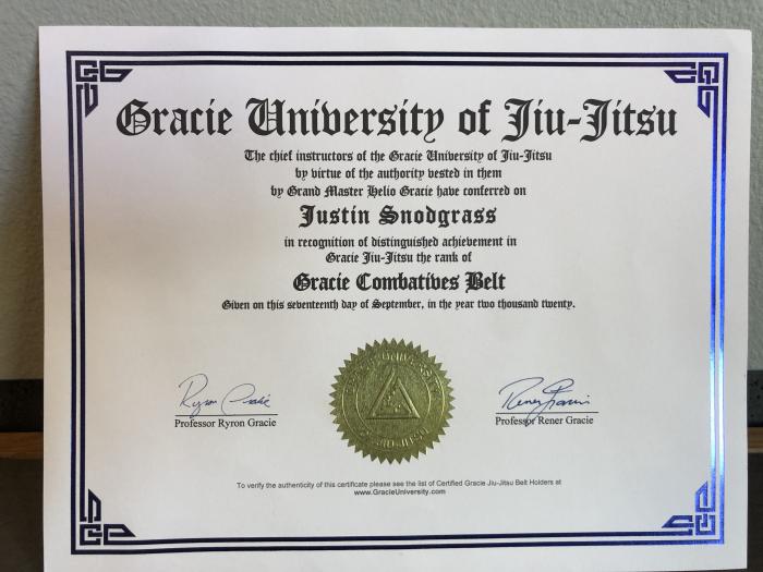 Combatives Belt Certification