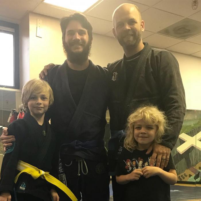 Family Photo with my son and daughter and Caleb Philips