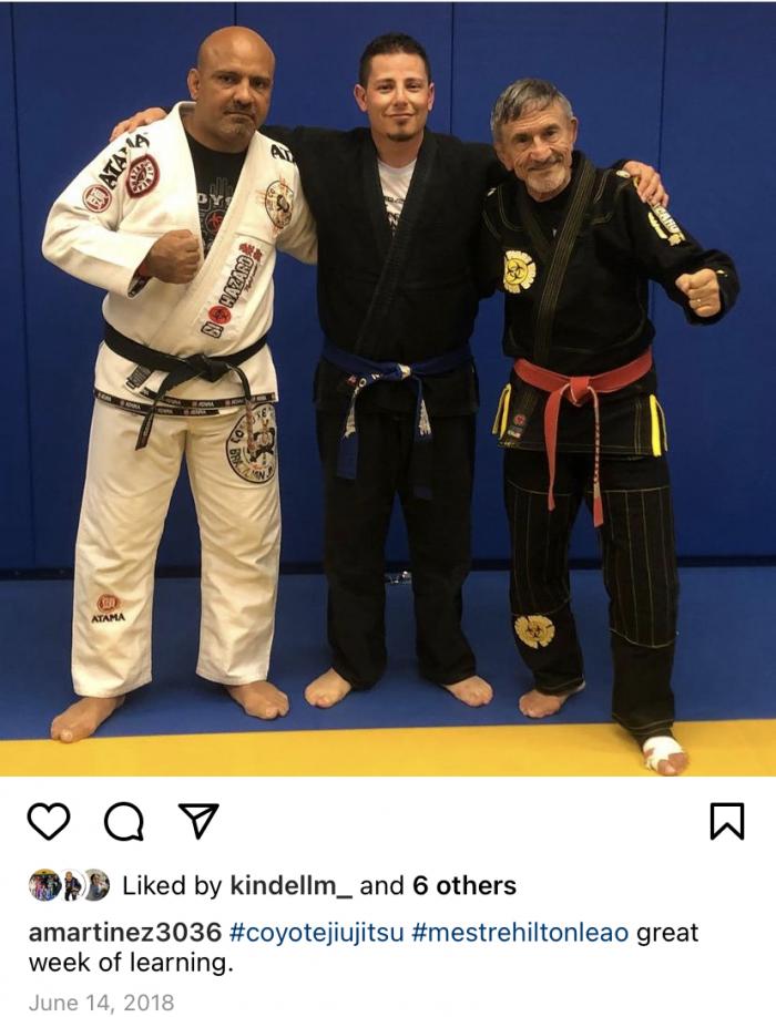 My Professor Daniel “Coyote” Souza with his Master Hilton Leao