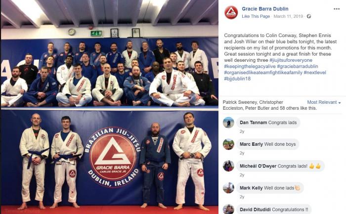 Blue belt · March 11, 2019 · Promoted by Chris Bowe
