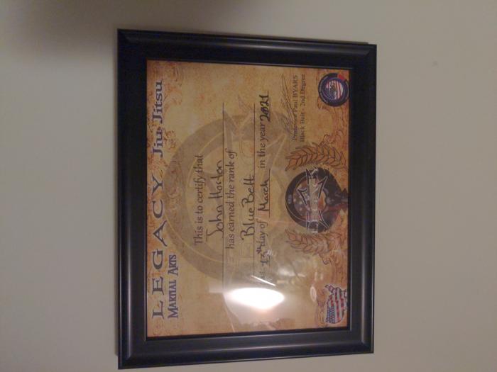 Blue belt · March 13, 2021 · Promoted by Paul Byars